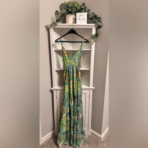 Bohemian Green Maxi Dress